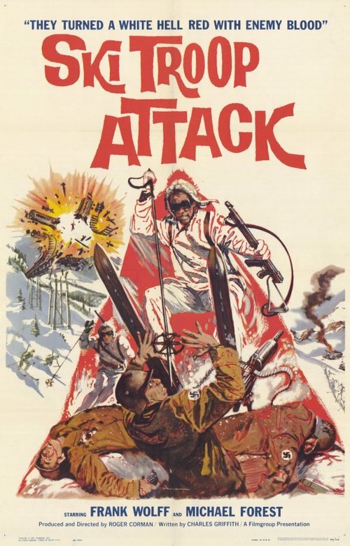 Смотреть фильм Атака горнолыжной бригады / Ski Troop Attack (1960) онлайн в хорошем качестве SATRip