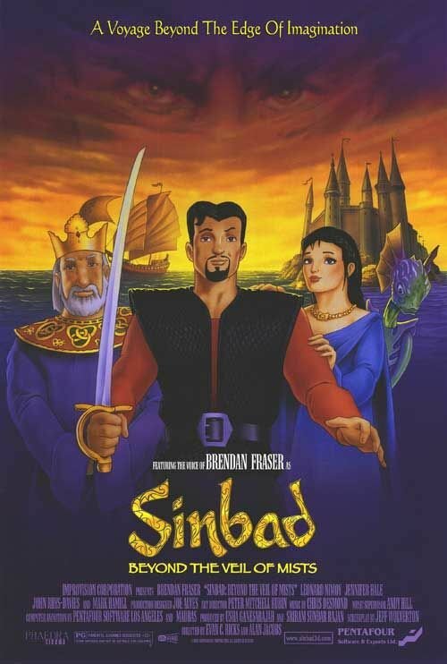 Смотреть фильм Синбад: Завеса туманов / Sinbad: Beyond the Veil of Mists (2000) онлайн в хорошем качестве HDRip