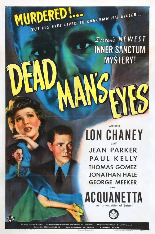 Смотреть фильм Глаза мертвеца / Dead Man's Eyes (1944) онлайн в хорошем качестве SATRip