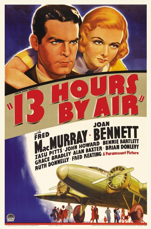 Смотреть фильм 13 часов в воздухе / Thirteen Hours by Air (1936) онлайн в хорошем качестве SATRip