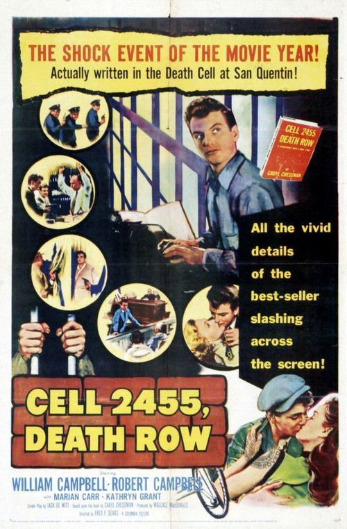 Смотреть фильм 2455, камера смертников / Cell 2455, Death Row (1955) онлайн в хорошем качестве SATRip