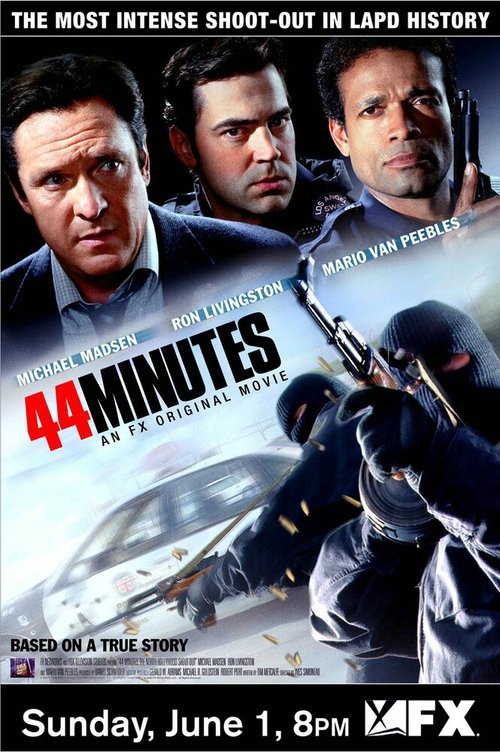 Смотреть фильм 44 минуты: Бойня в северном Голливуде / 44 Minutes: The North Hollywood Shoot-Out (2003) онлайн в хорошем качестве HDRip
