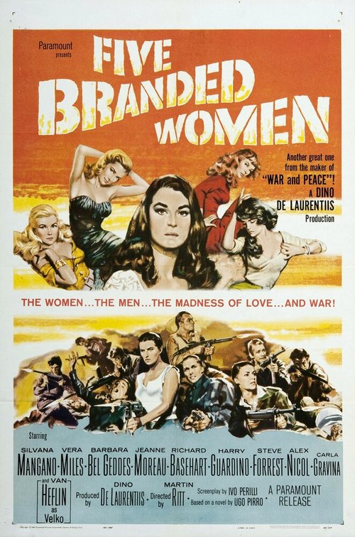 Смотреть фильм 5 опозоренных женщин / 5 Branded Women (1960) онлайн в хорошем качестве SATRip