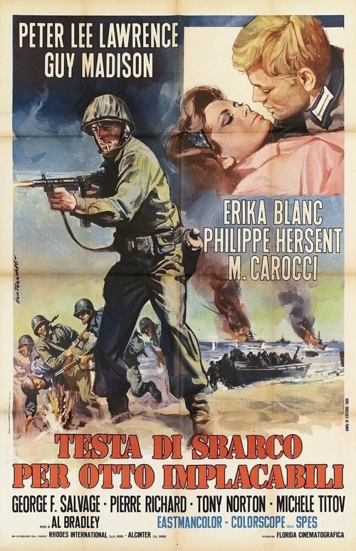 Смотреть фильм Ад в Нормандии / Testa di sbarco per otto implacabili (1968) онлайн в хорошем качестве SATRip