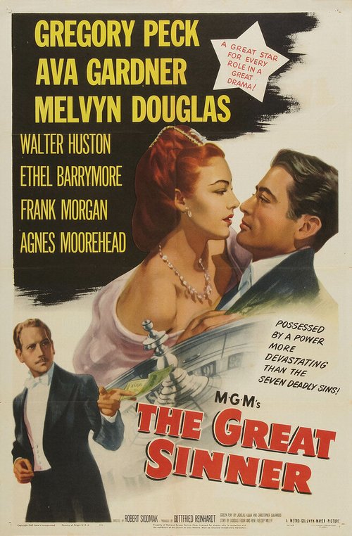 Смотреть фильм Большой грешник / The Great Sinner (1949) онлайн в хорошем качестве SATRip