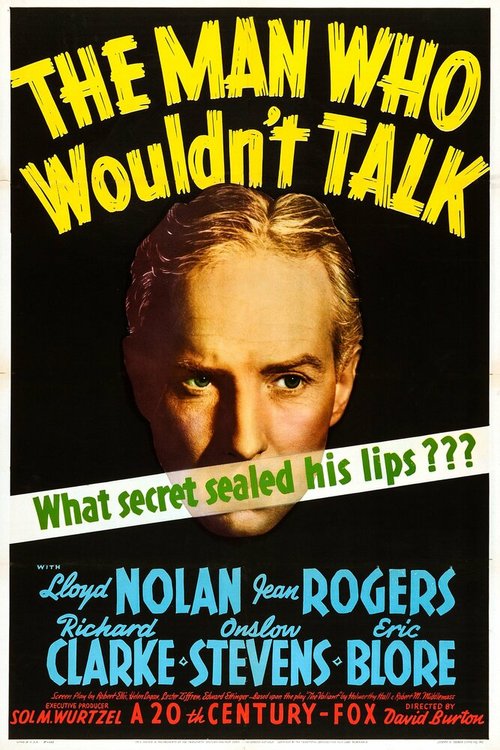 Смотреть фильм Человек, который не хотел говорить / The Man Who Wouldn't Talk (1940) онлайн в хорошем качестве SATRip