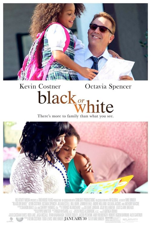Смотреть фильм Чёрное или белое / Black or White (2014) онлайн в хорошем качестве HDRip