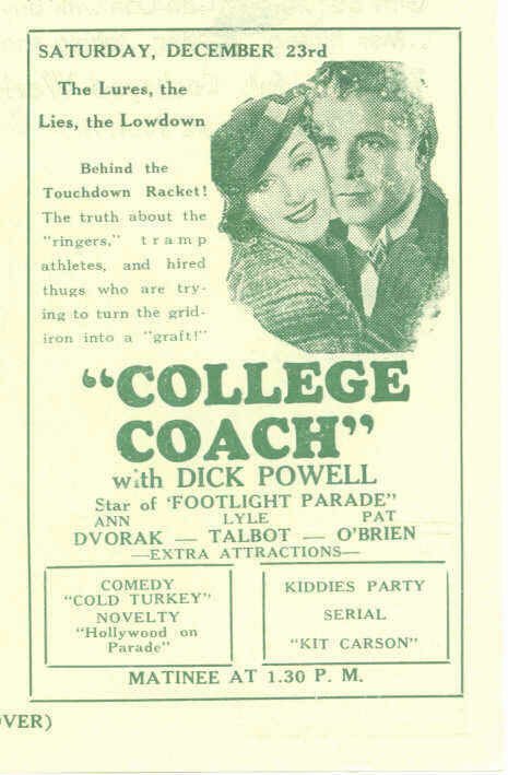 Смотреть фильм College Coach (1933) онлайн в хорошем качестве SATRip