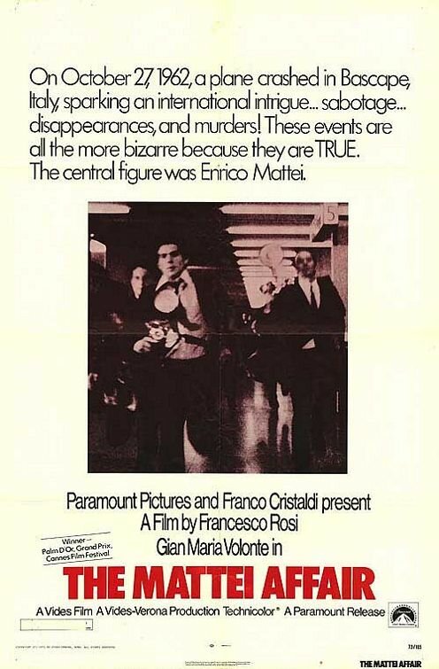 Смотреть фильм Дело Маттеи / Il caso Mattei (1972) онлайн в хорошем качестве SATRip