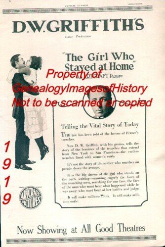 Смотреть фильм Девушка, оставшаяся дома / The Girl Who Stayed at Home (1919) онлайн в хорошем качестве SATRip