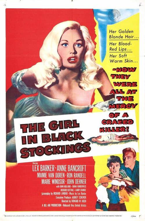 Смотреть фильм Девушка в чёрных чулках / The Girl in Black Stockings (1957) онлайн в хорошем качестве SATRip