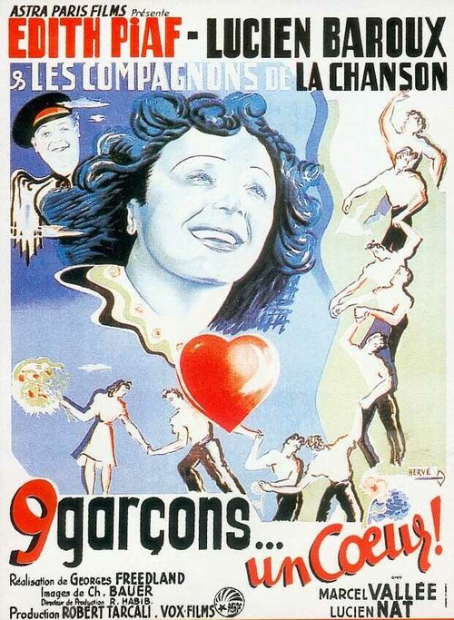 Смотреть фильм Девять парней, одно сердце / Neuf garçons, un coeur (1948) онлайн в хорошем качестве SATRip