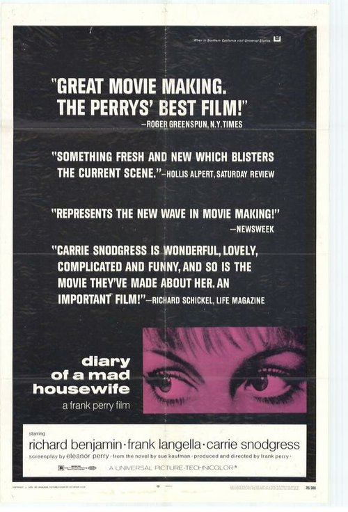Смотреть фильм Дневник безумной домохозяйки / Diary of a Mad Housewife (1970) онлайн в хорошем качестве SATRip