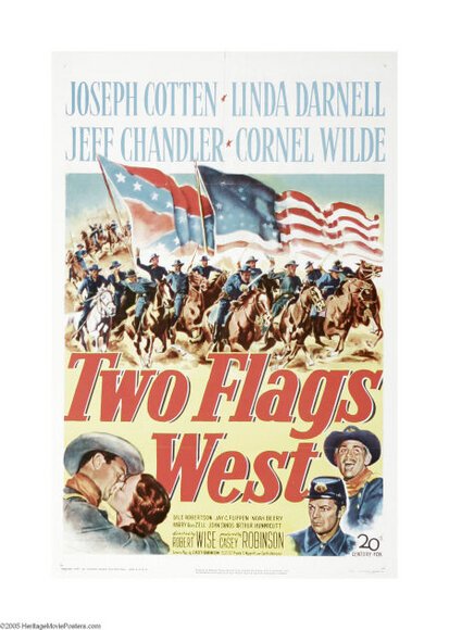 Смотреть фильм Два флага Запада / Two Flags West (1950) онлайн в хорошем качестве SATRip