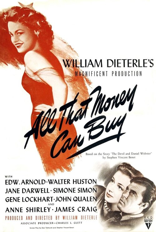 Смотреть фильм Дьявол и Дэниэл Уэбстер / All That Money Can Buy (1941) онлайн в хорошем качестве SATRip