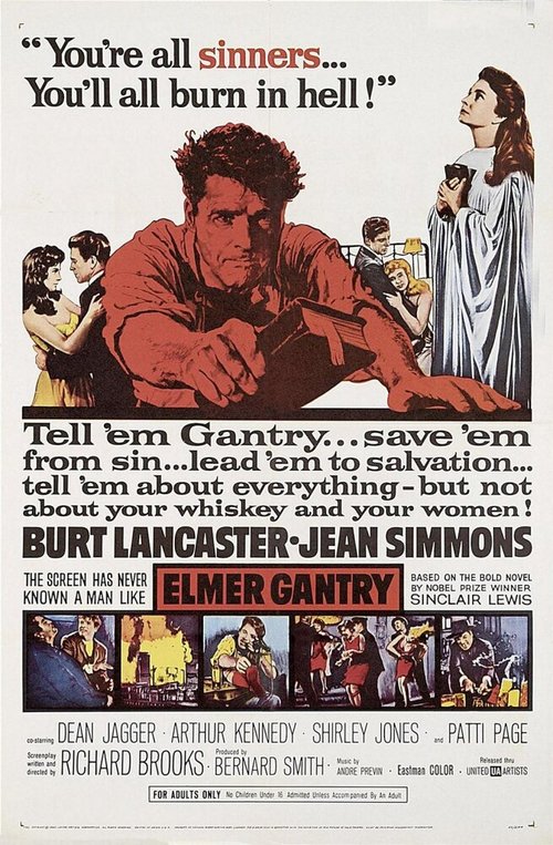 Смотреть фильм Элмер Гантри / Elmer Gantry (1960) онлайн в хорошем качестве SATRip