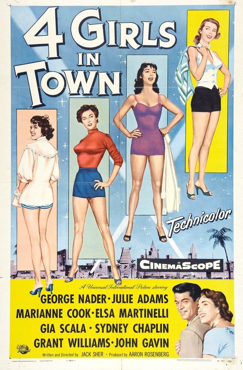Смотреть фильм Four Girls in Town (1957) онлайн в хорошем качестве SATRip