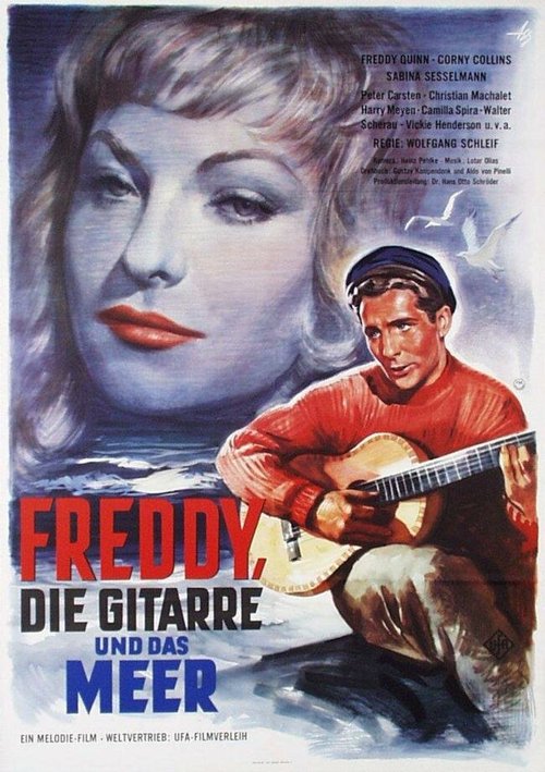 Смотреть фильм Фредди, гитара и море / Freddy, die Gitarre und das Meer (1959) онлайн в хорошем качестве SATRip