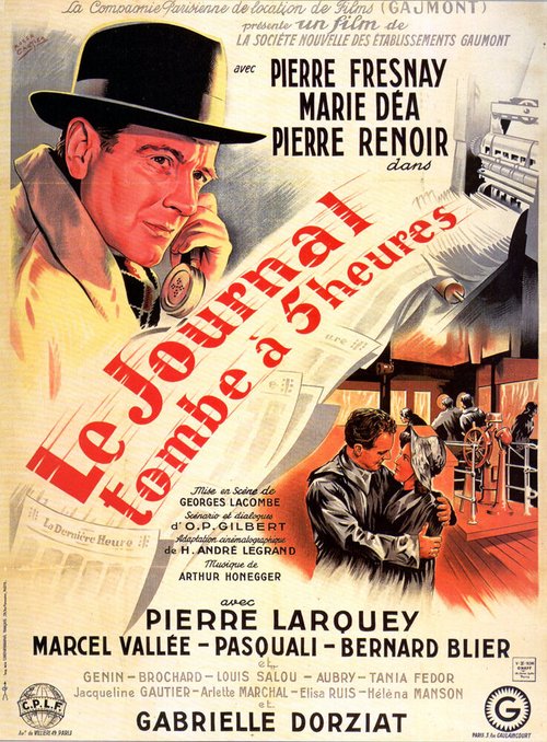 Смотреть фильм Газета выходит в 5 часов / Le journal tombe à cinq heures (1942) онлайн в хорошем качестве SATRip