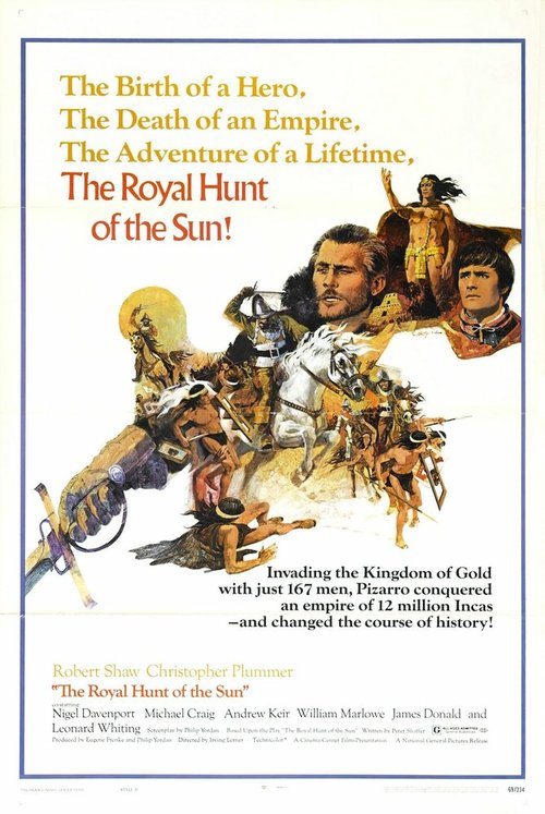 Смотреть фильм Королевская охота за солнцем / The Royal Hunt of the Sun (1969) онлайн в хорошем качестве SATRip