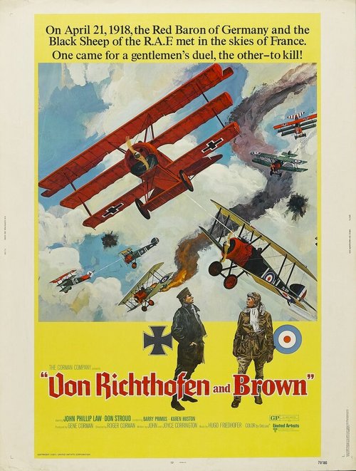Смотреть фильм Красный барон / Von Richthofen and Brown (1971) онлайн в хорошем качестве SATRip