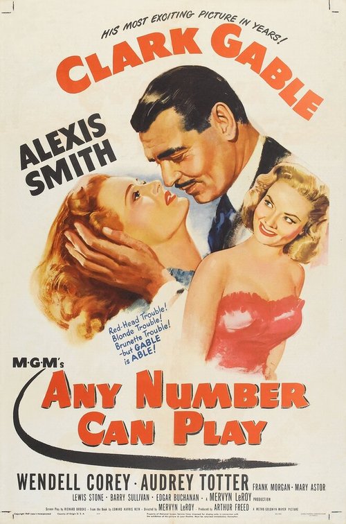 Смотреть фильм Крупная ставка / Any Number Can Play (1949) онлайн в хорошем качестве SATRip