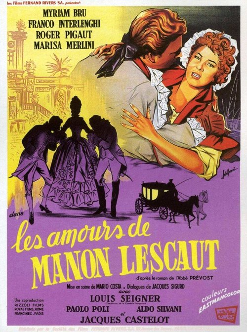 Смотреть фильм Любовные истории Манон Леско / Gli amori di Manon Lescaut (1954) онлайн в хорошем качестве SATRip