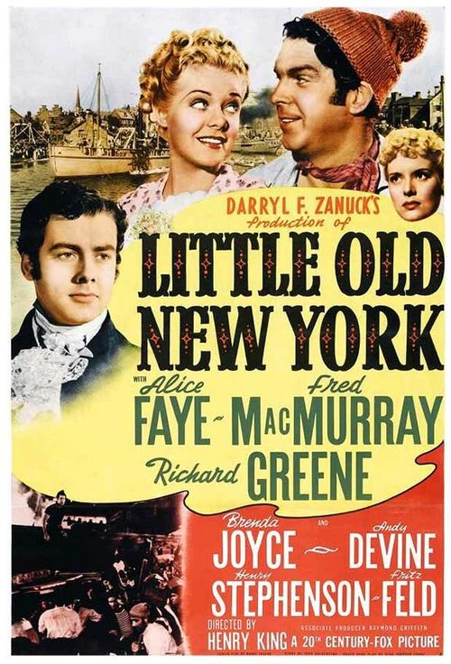 Смотреть фильм Маленький старый Нью-Йорк / Little Old New York (1940) онлайн в хорошем качестве SATRip