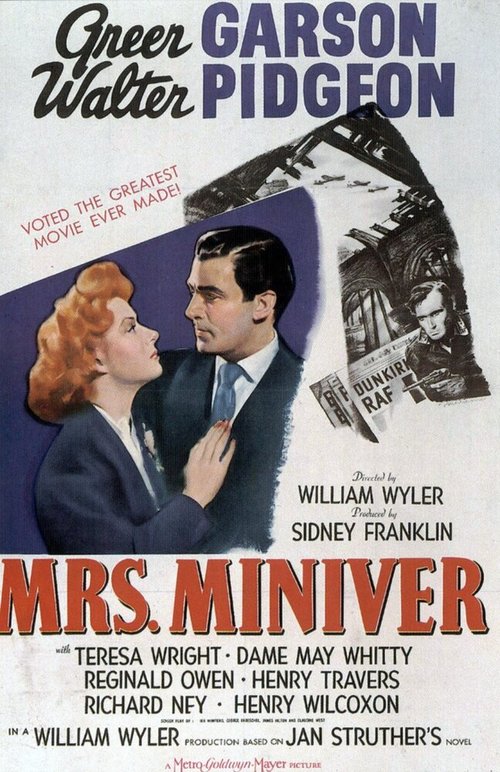 Смотреть фильм Миссис Минивер / Mrs. Miniver (1942) онлайн в хорошем качестве SATRip