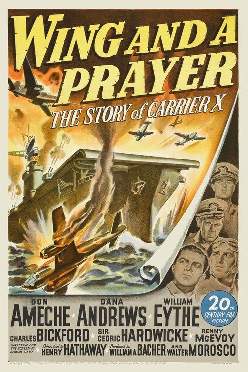 Смотреть фильм На одном крыле и молитве / Wing and a Prayer (1944) онлайн в хорошем качестве SATRip