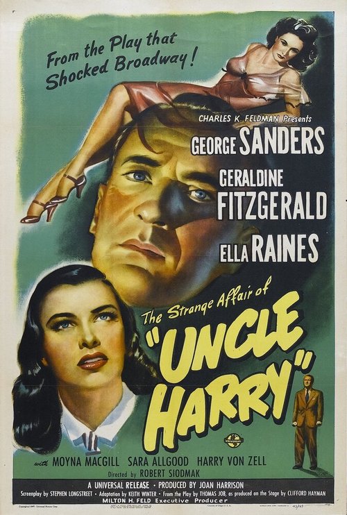 Смотреть фильм Необыкновенное дело дядюшки Гарри / The Strange Affair of Uncle Harry (1945) онлайн в хорошем качестве SATRip