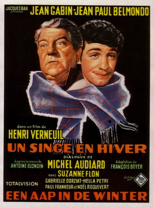 Смотреть фильм Обезьяна зимой / Un singe en hiver (1962) онлайн в хорошем качестве SATRip