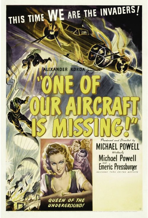 Смотреть фильм Один из наших самолетов не вернулся / One of Our Aircraft Is Missing (1942) онлайн в хорошем качестве SATRip