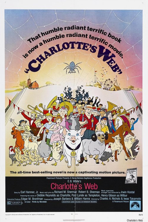 Смотреть фильм Паутина Шарлотты / Charlotte's Web (1973) онлайн в хорошем качестве SATRip