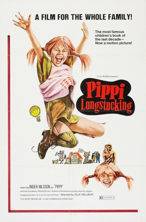 Смотреть фильм Пеппи Длинный чулок / Pippi Långstrump (1969) онлайн в хорошем качестве SATRip