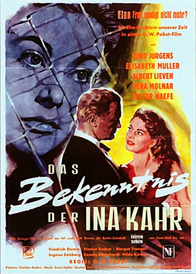 Смотреть фильм Признание Ины Кар / Das Bekenntnis der Ina Kahr (1954) онлайн в хорошем качестве SATRip