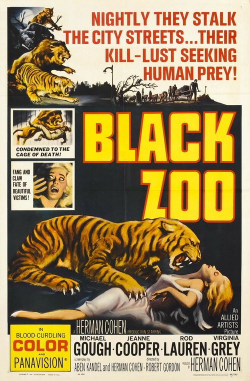 Смотреть фильм Проклятый зоопарк / Black Zoo (1963) онлайн в хорошем качестве SATRip