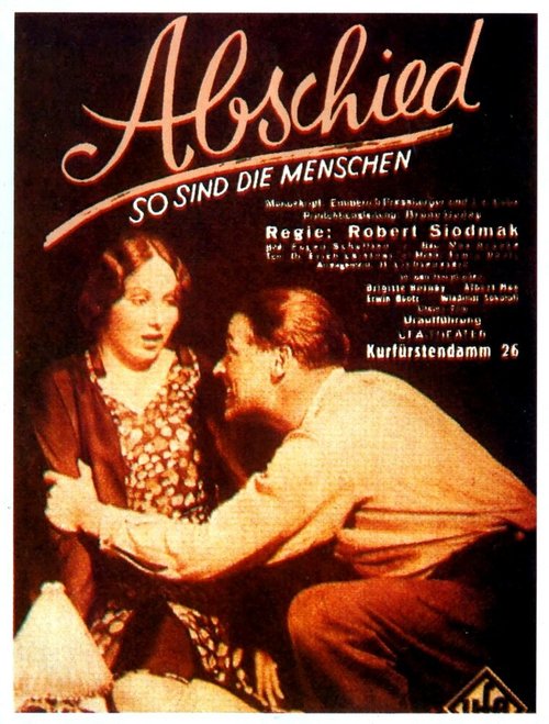 Смотреть фильм Прощание / Abschied (1930) онлайн в хорошем качестве SATRip