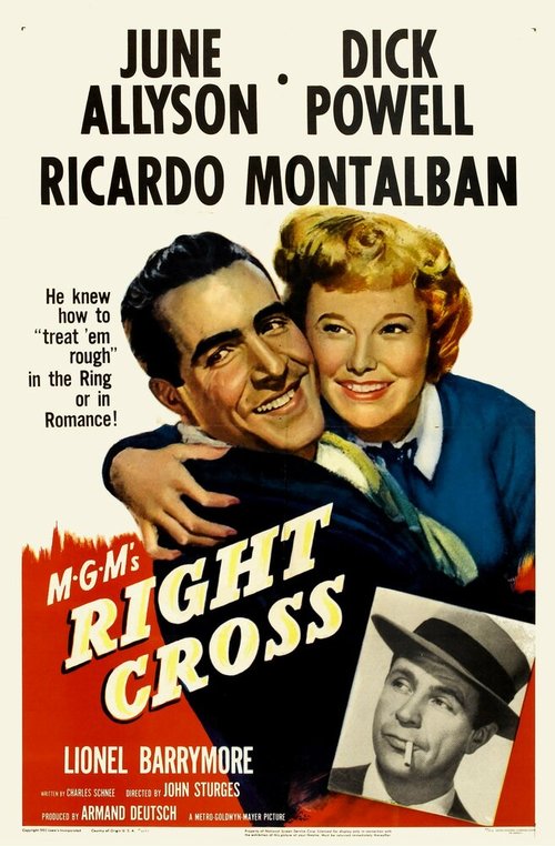 Смотреть фильм Прямой удар справа / Right Cross (1950) онлайн в хорошем качестве SATRip