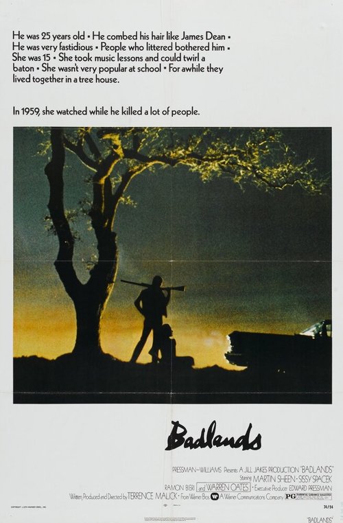 Смотреть фильм Пустоши / Badlands (1973) онлайн в хорошем качестве SATRip