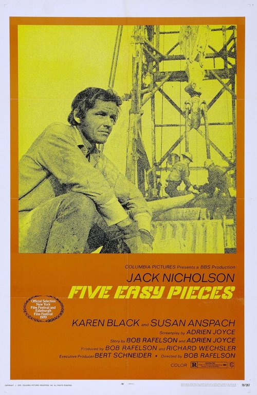 Смотреть фильм Пять легких пьес / Five Easy Pieces (1970) онлайн в хорошем качестве SATRip