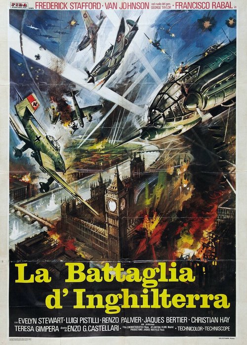 Смотреть фильм «Штуки» над Лондоном / La battaglia d'Inghilterra (1969) онлайн в хорошем качестве SATRip