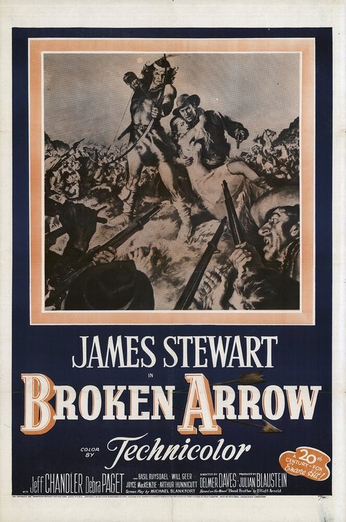 Смотреть фильм Сломанная стрела / Broken Arrow (1950) онлайн в хорошем качестве SATRip