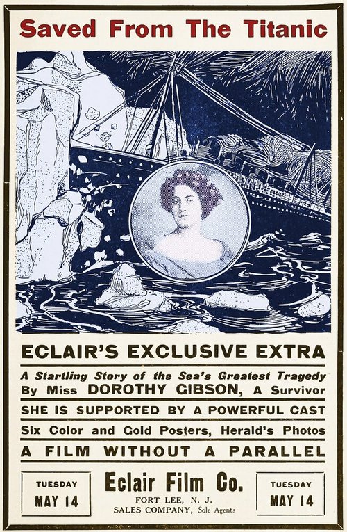 Смотреть фильм Спасшаяся с «Титаника» / Saved from the Titanic (1912) онлайн 