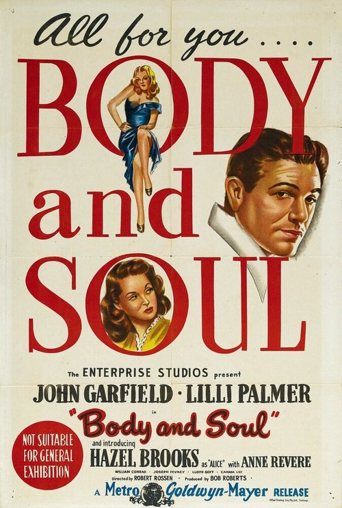 Смотреть фильм Тело и душа / Body and Soul (1947) онлайн в хорошем качестве SATRip