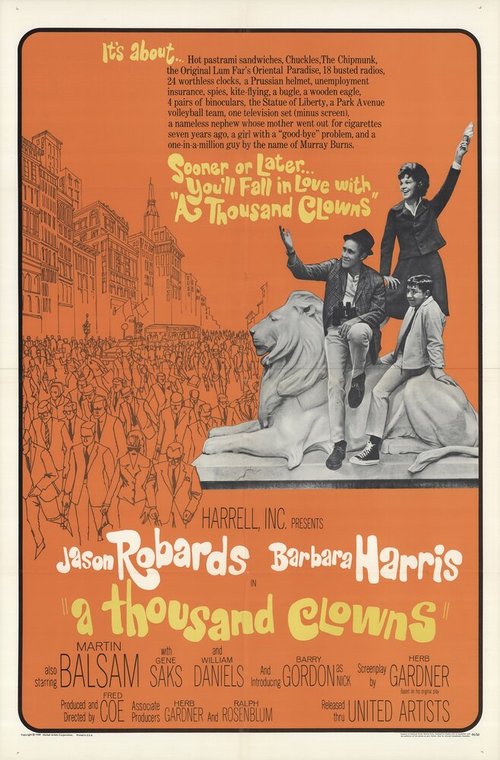 Смотреть фильм Тысяча клоунов / A Thousand Clowns (1965) онлайн в хорошем качестве SATRip