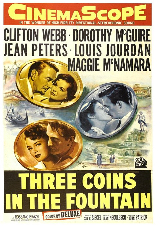 Смотреть фильм Три монеты в фонтане / Three Coins in the Fountain (1954) онлайн в хорошем качестве SATRip