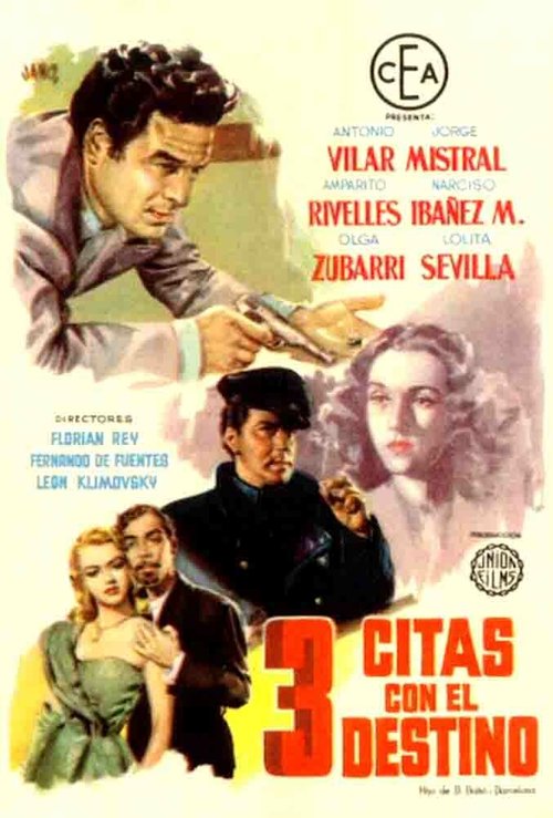 Смотреть фильм Три встречи с судьбой / Tres citas con el destino (1954) онлайн в хорошем качестве SATRip