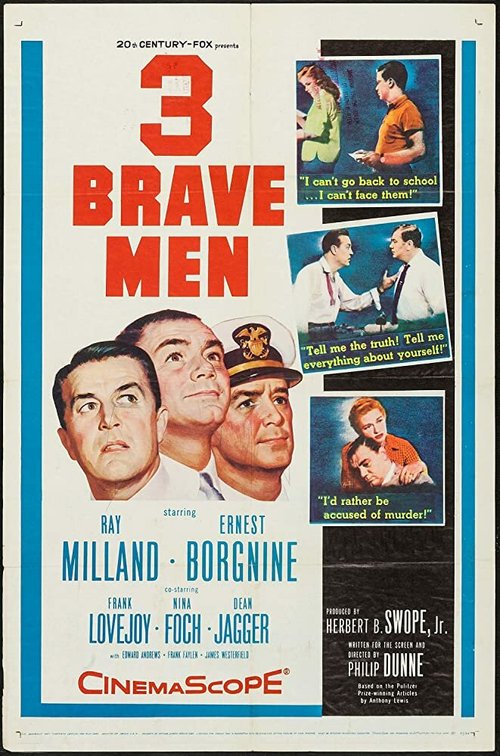 Смотреть фильм Трое храбрых мужчин / Three Brave Men (1956) онлайн в хорошем качестве SATRip