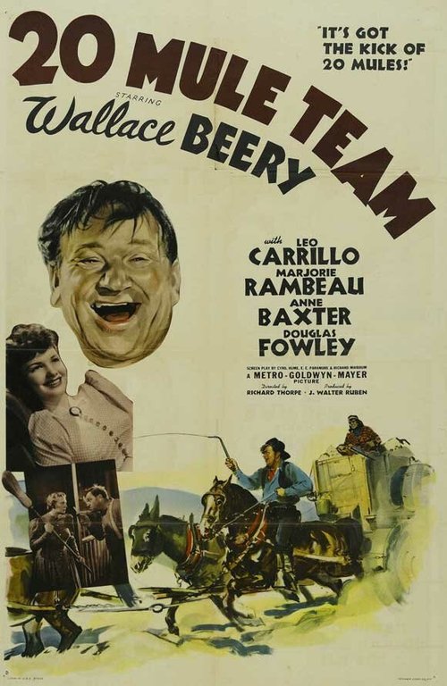 Смотреть фильм Упряжка из двадцати мулов / 20 Mule Team (1940) онлайн в хорошем качестве SATRip